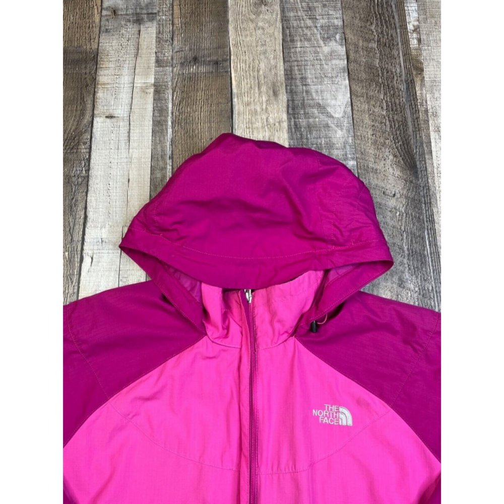 The North Face Women L Jacket Full Zip Windbreaker Rain Mesh Lined Pink Outdoor - Picture 2 of 11